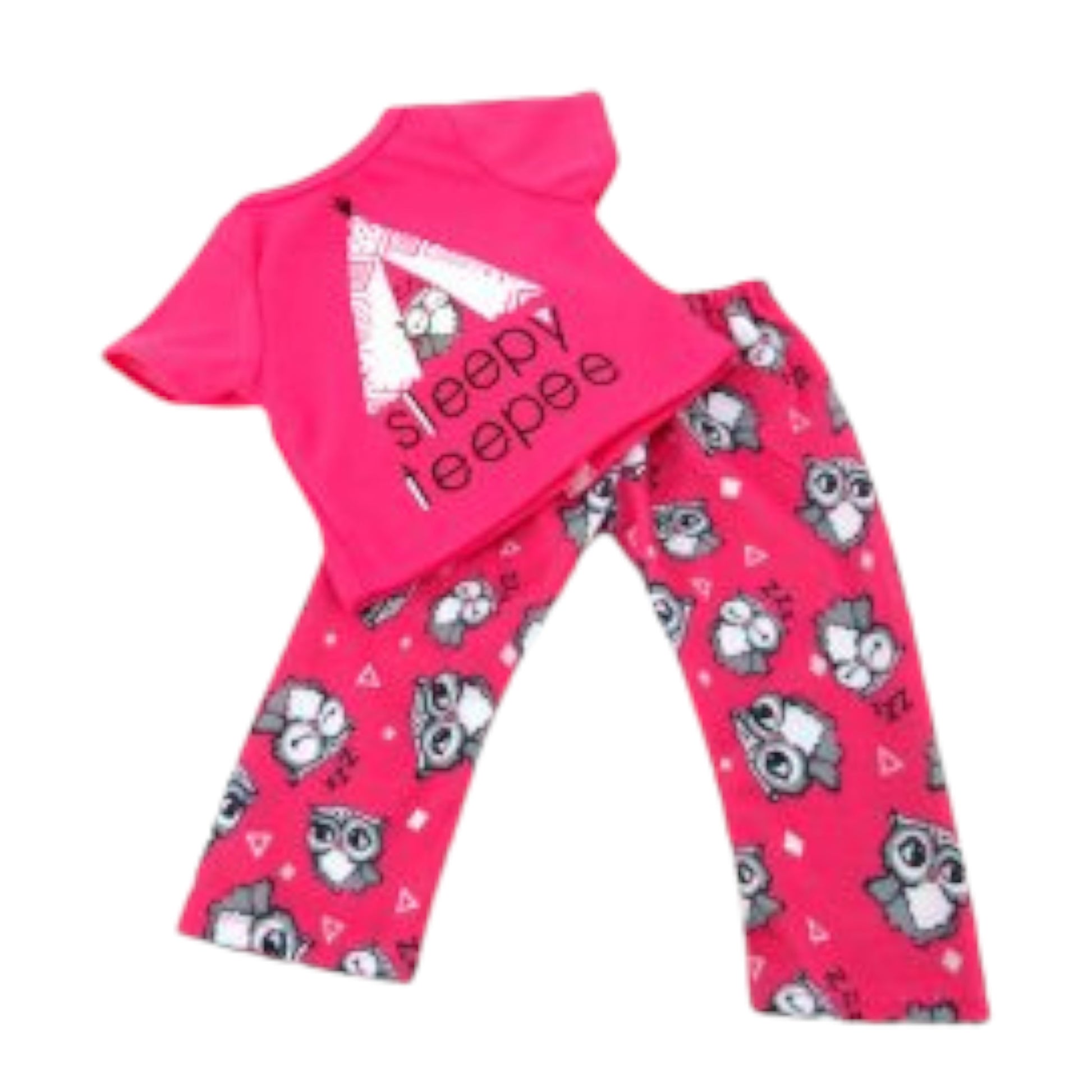 Sleepy Teepee Pajamas for 18-inch dolls Flat
