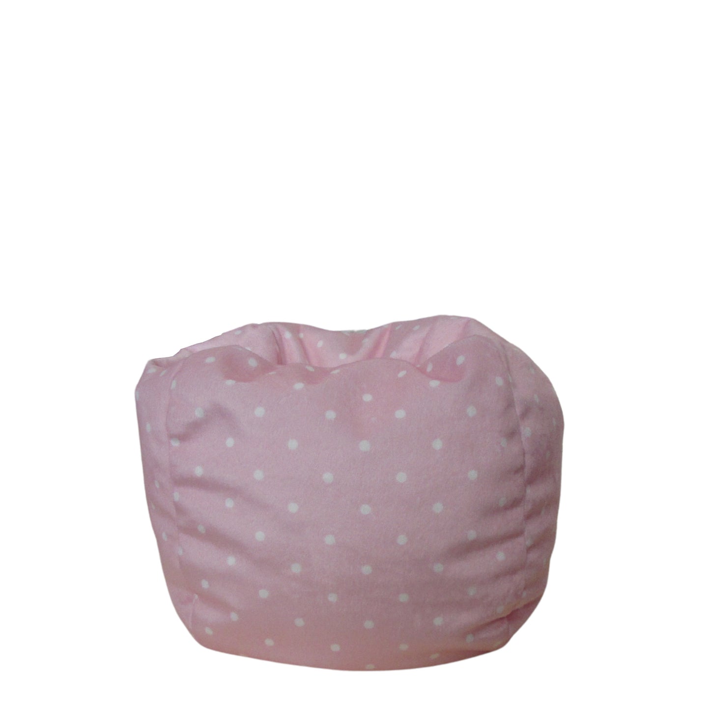 Small Dots on Pink Minky Fleece Doll Bean Bag Chair for 18-inch dolls