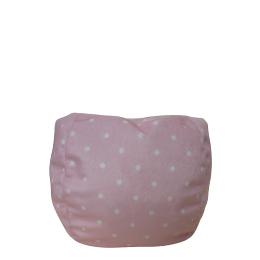 Small Dots on Pink Minky Fleece Doll Bean Bag Chair for 14 1/2-inch dolls