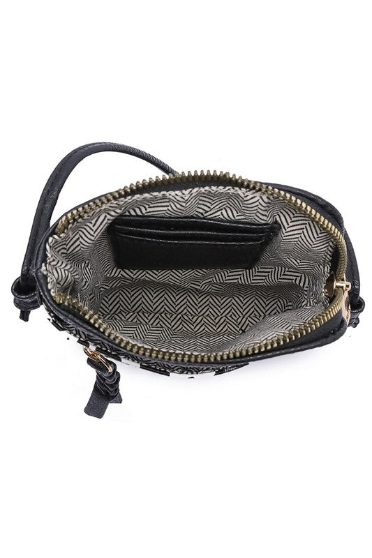 Snow Leopard Fashion Mini Crossbody Bag Interior view