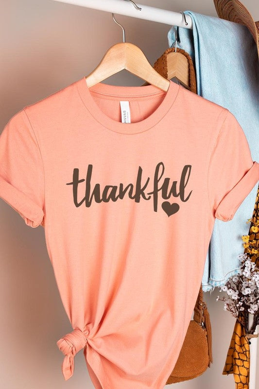 Sunset Thankful Heart Graphic Tee
