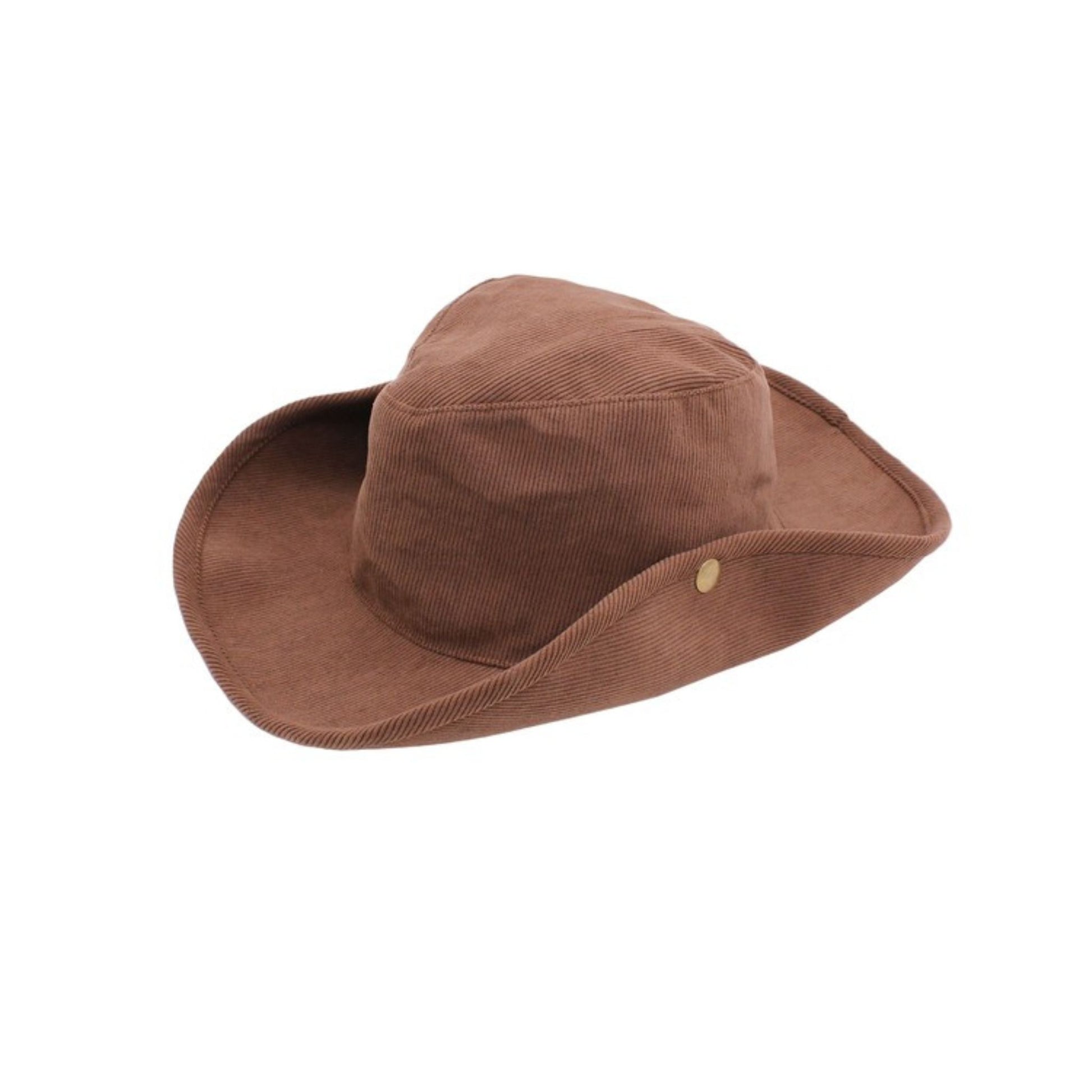 Brown cowboy hat on a white background