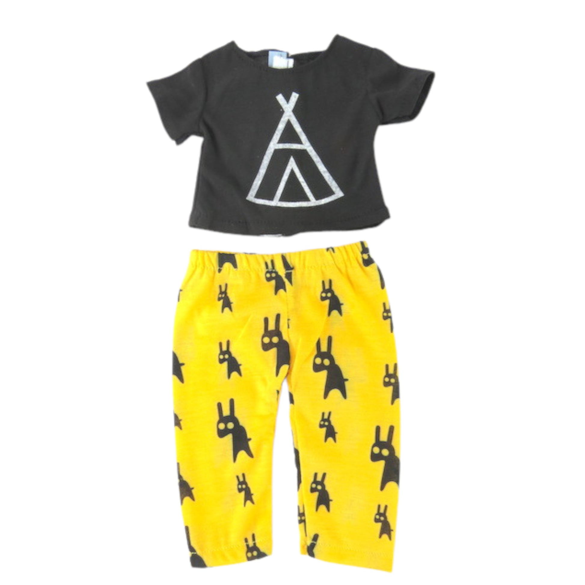 Teepee Pajamas for 18-inch dolls Flat