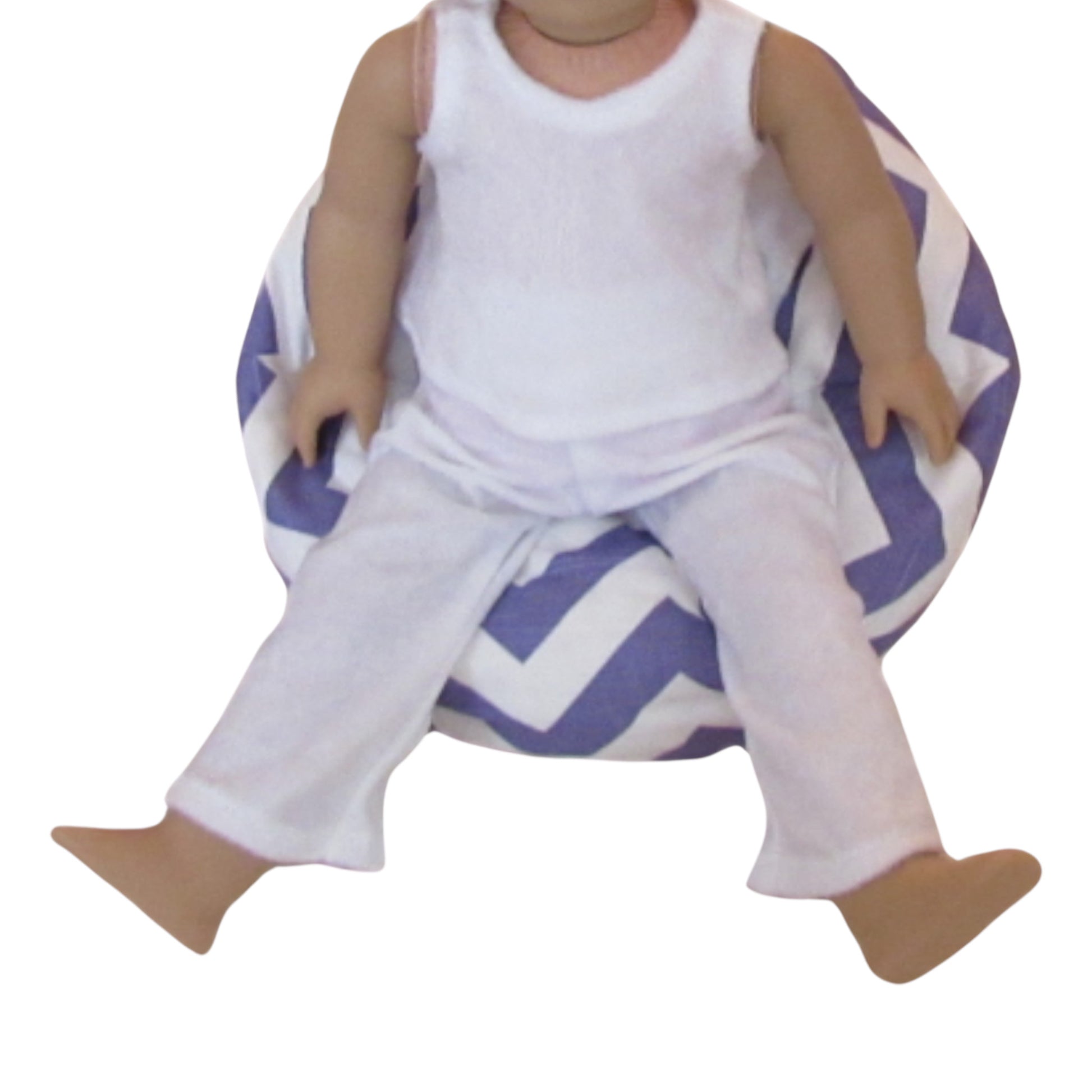 Thistle Chevron Doll Bean Bag Chair for 18-inch dolls