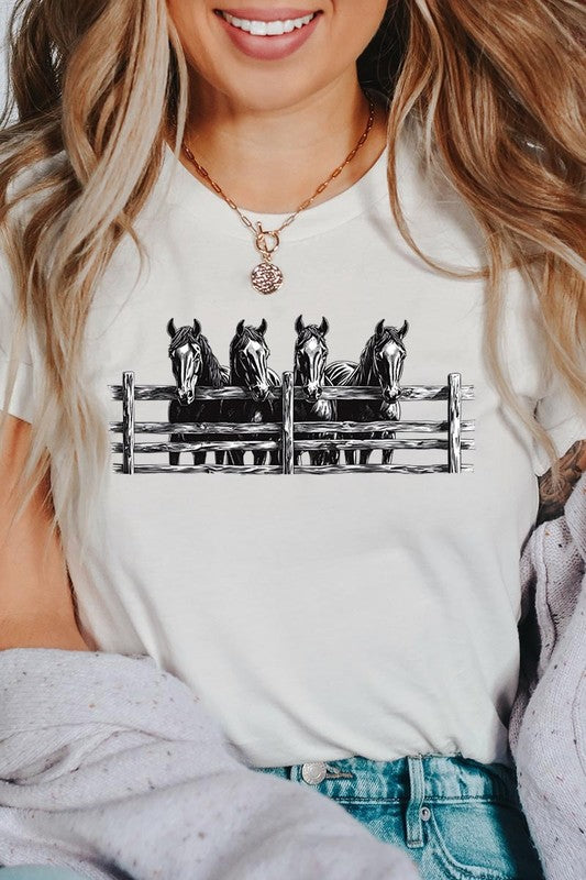 Vintage White Horse Western Graphic Tee