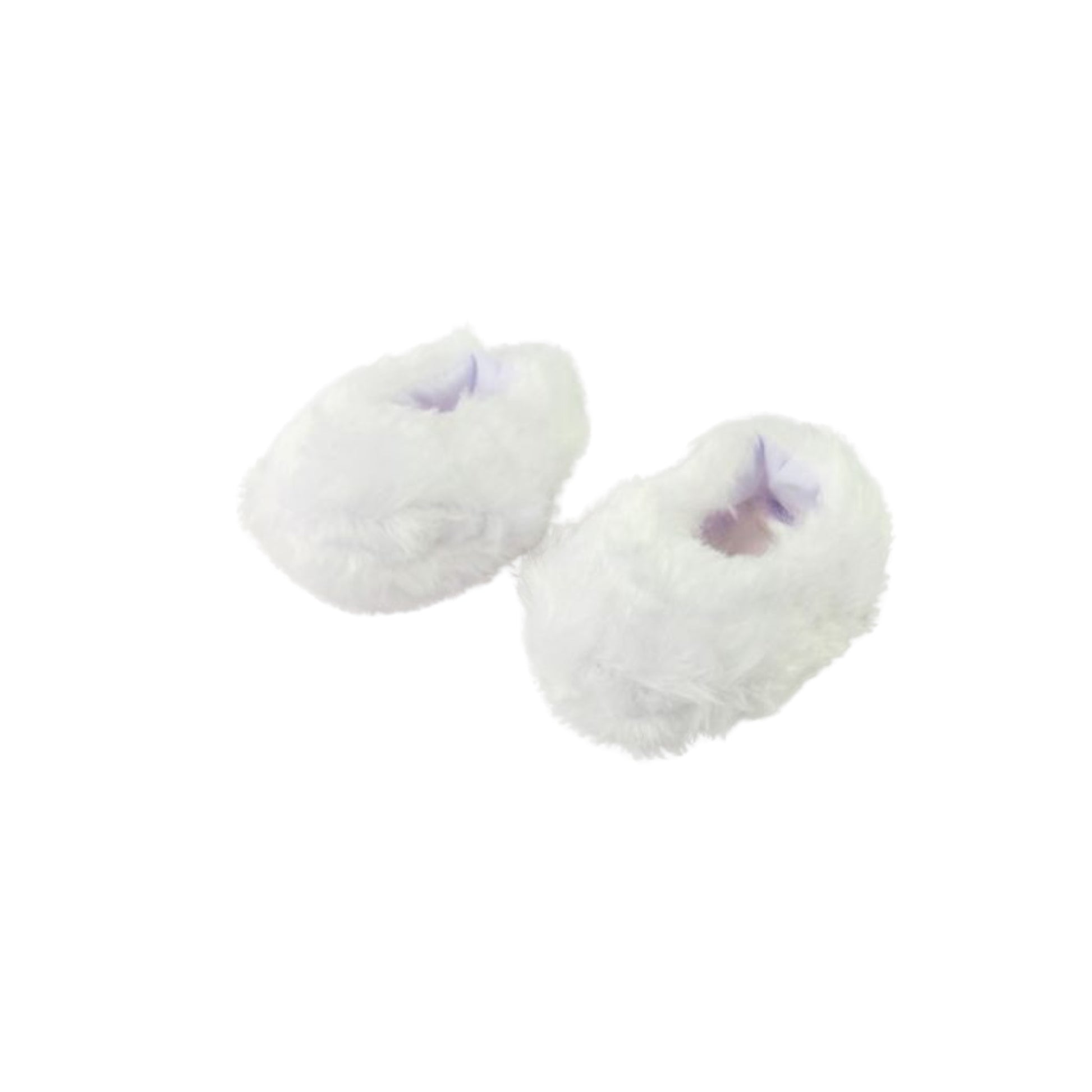 White Fuzzy Slippers for 14 1/2-inch dolls