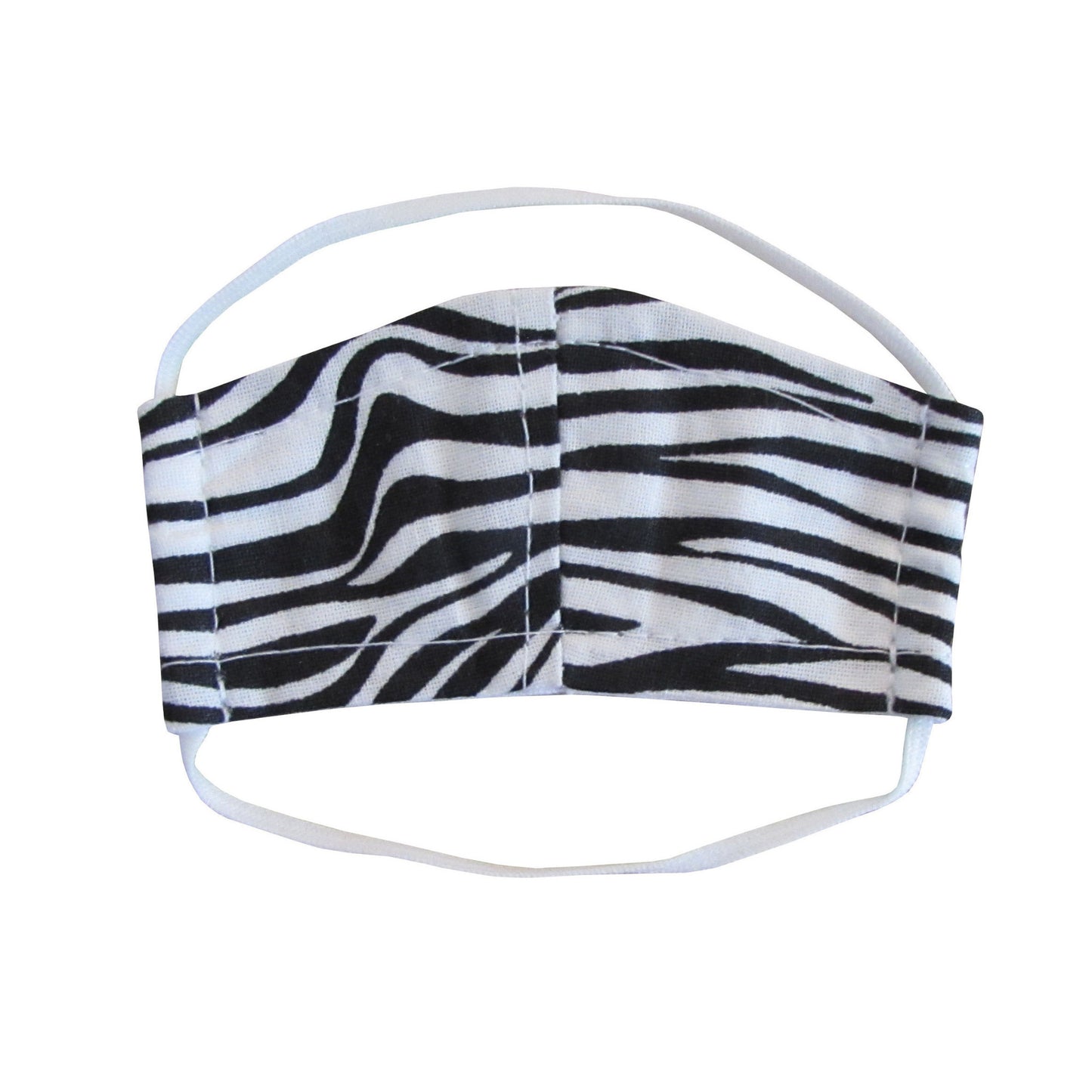 White Zebra Print Doll Face Mask for 18-inch dolls Flat