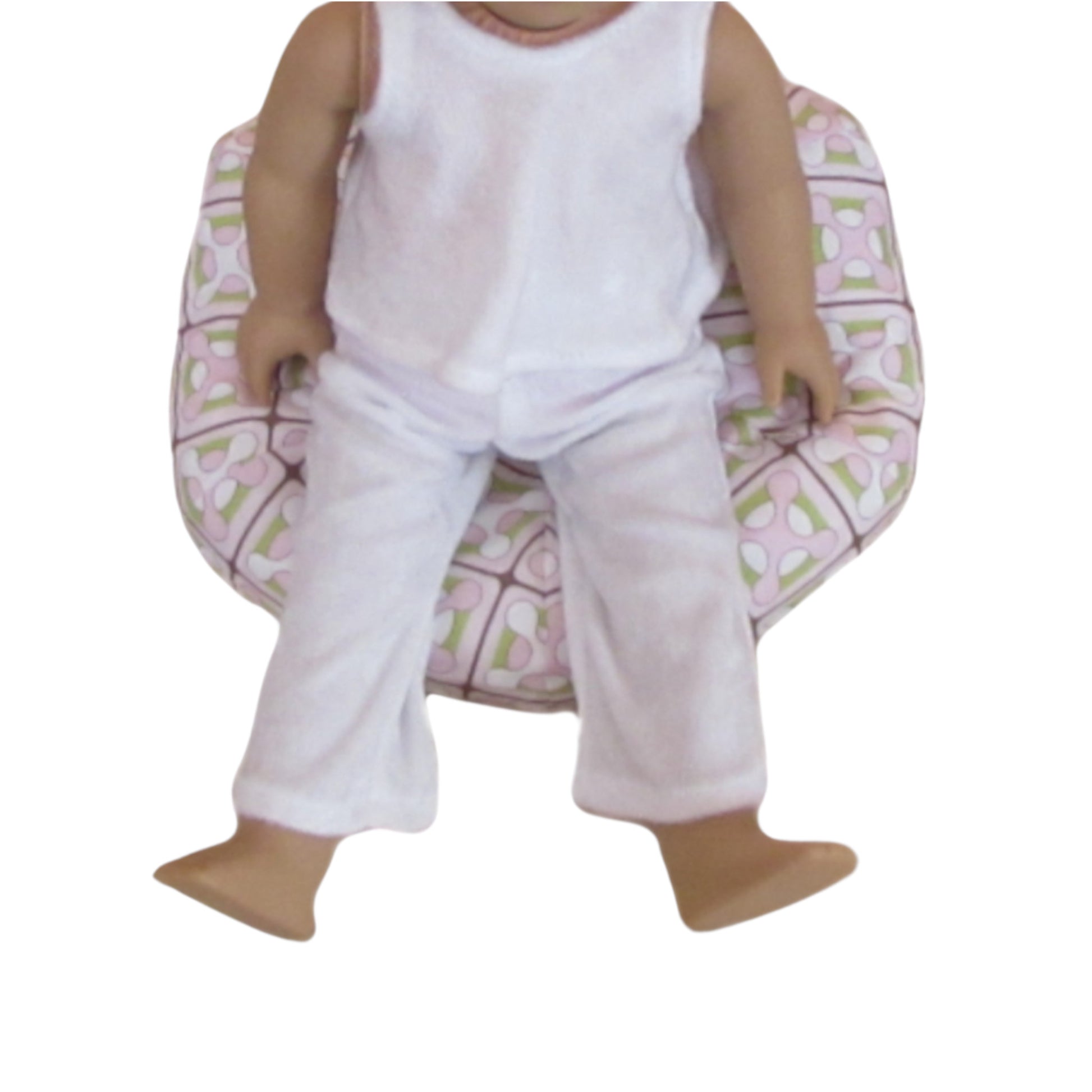 White Doll Bean Bag Chair for 18-inch dolls