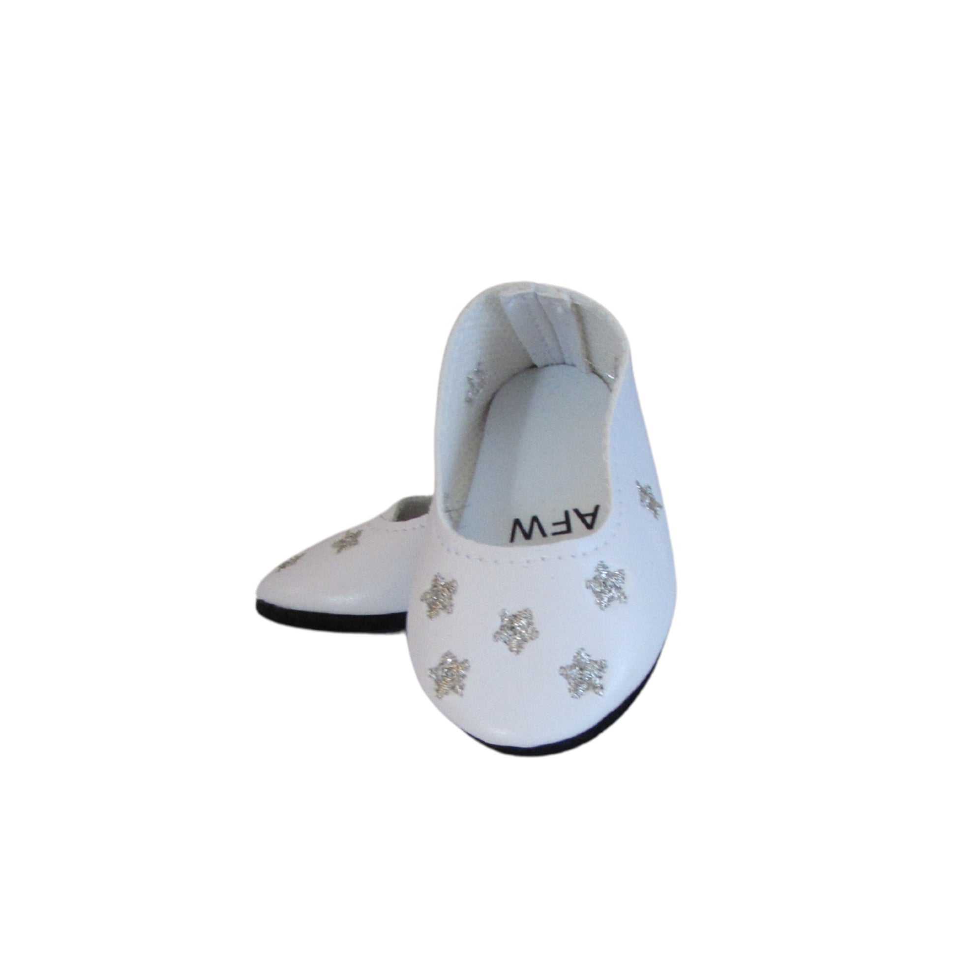 White Star Flats for 18-inch dolls Side and Front view