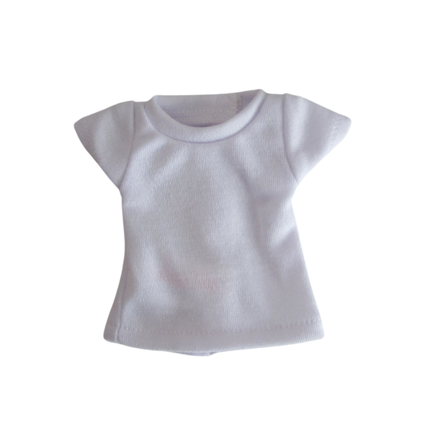 White T-Shirt for 14 1/2-inch dolls with doll Front view Flat
