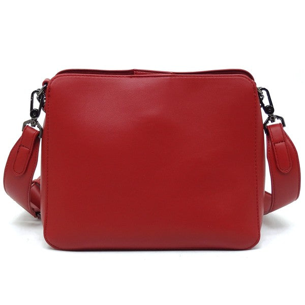 Wine IZA CO Chain Link Crossbody Bag Back