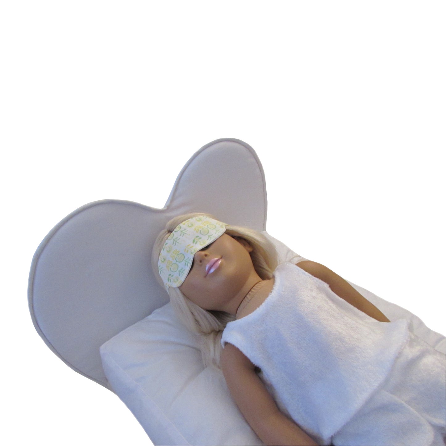 Yellow Floral Doll Sleep Mask for 18-inch dolls