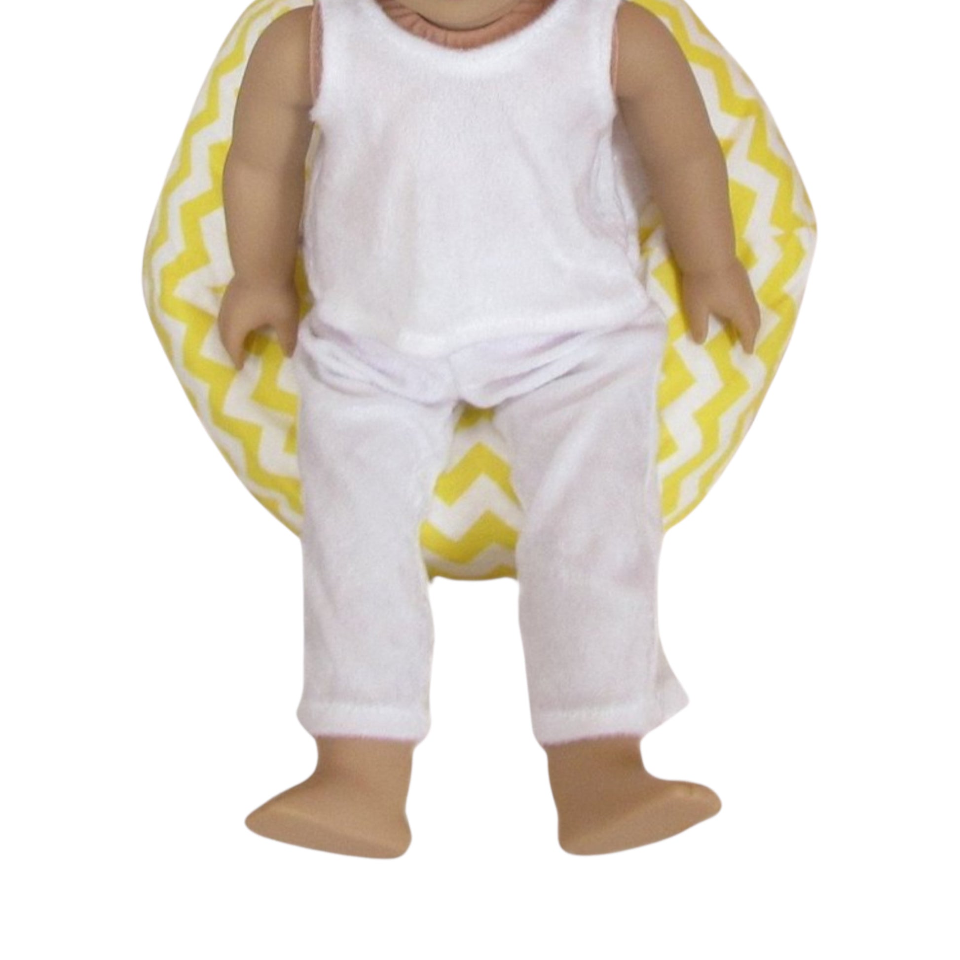 Yellow Chevron Doll Bean Bag Chair for 18-inch dolls