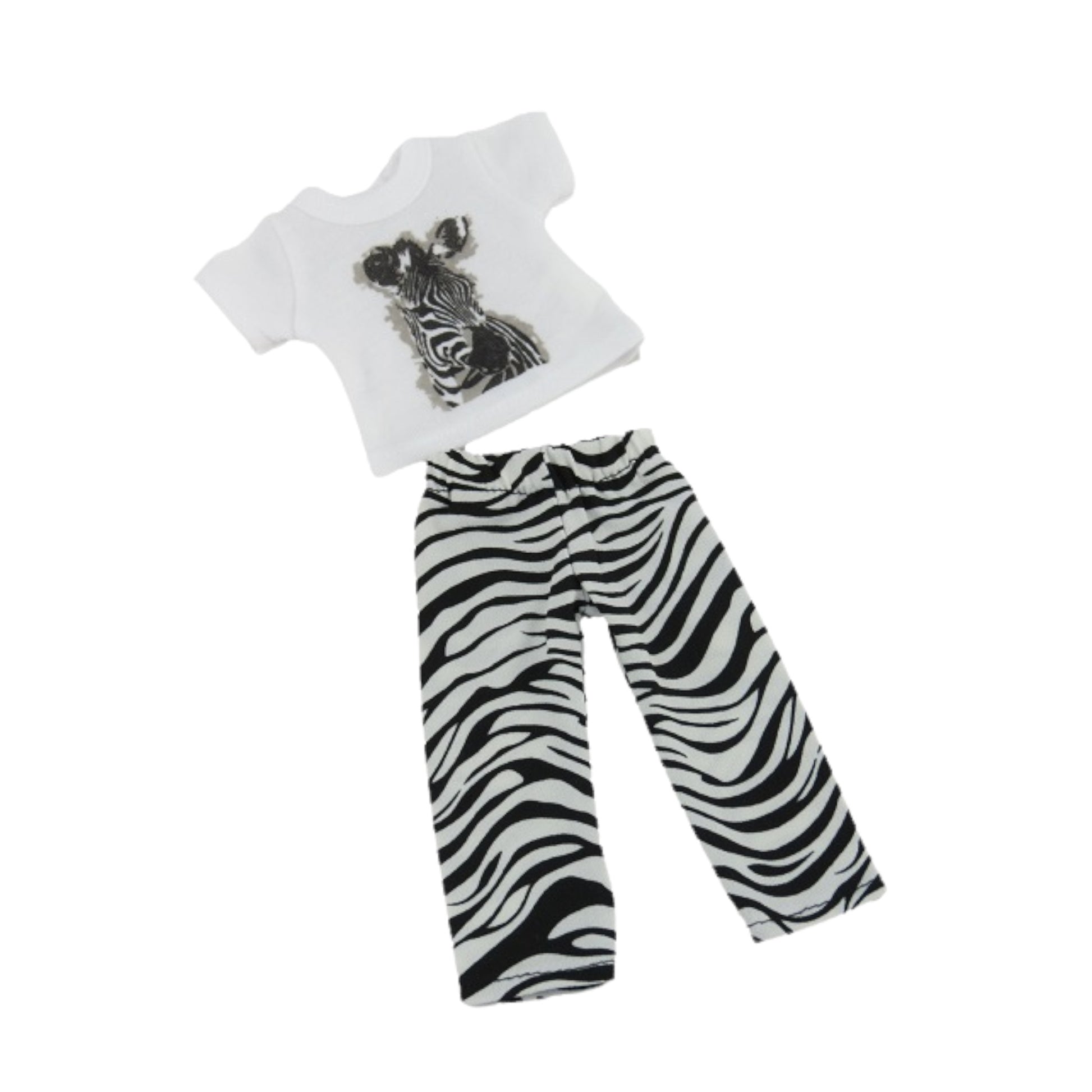 Zebra Pants Outfit for 14 1/2-inch dolls Flat