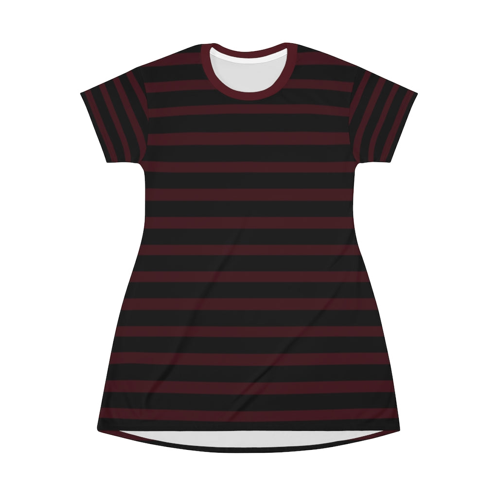 Chocolate Brown BLH Stripes T-shirt Dress