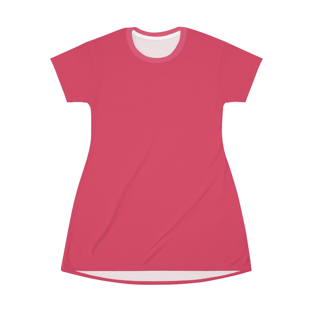 Hot Coral T-shirt Dress