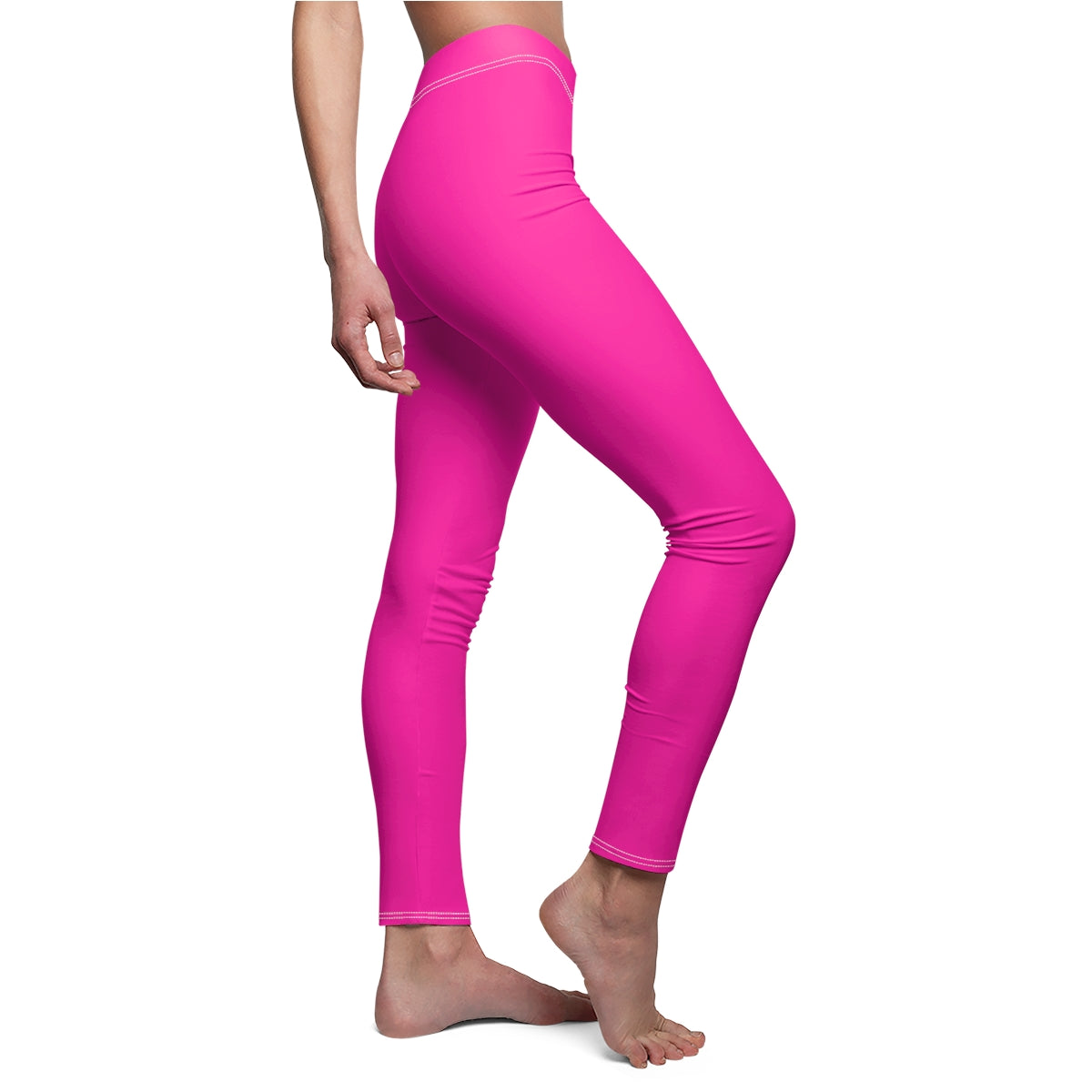 Bright Pink Casual Leggings