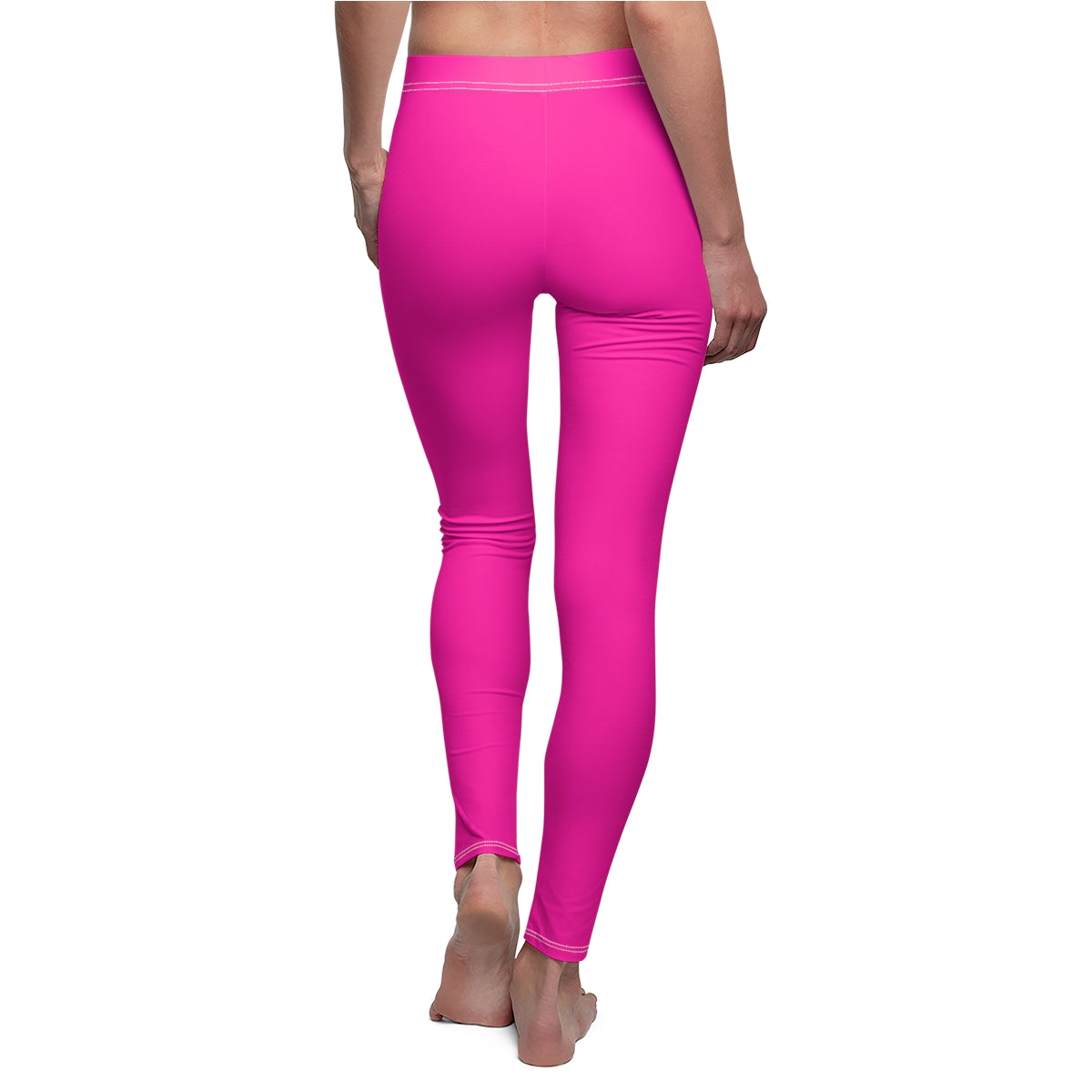 Bright Pink Casual Leggings