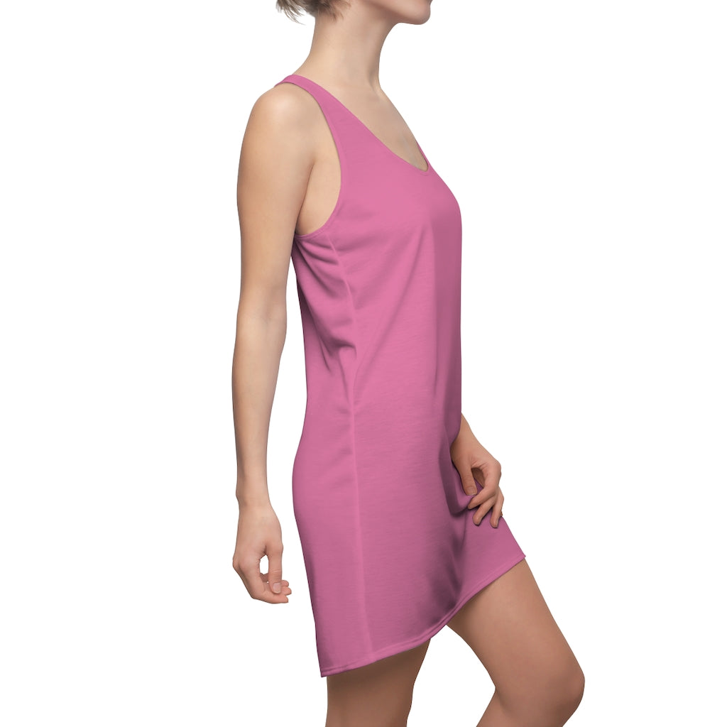 Solid Hot Pink Racerback Dress
