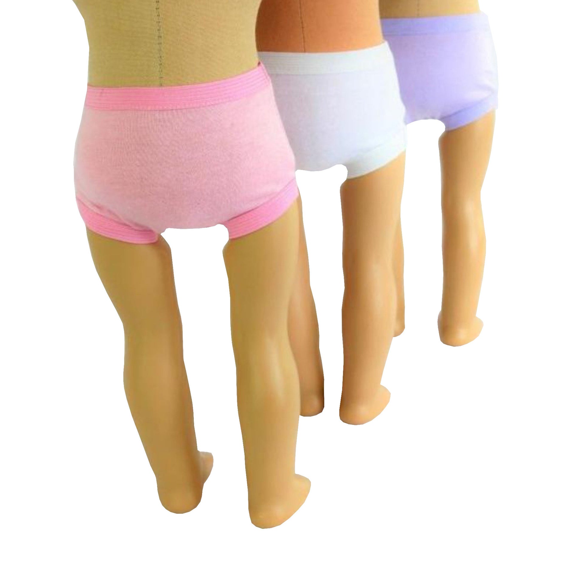 3 Pack Assorted Panties for 18-inch Dolls