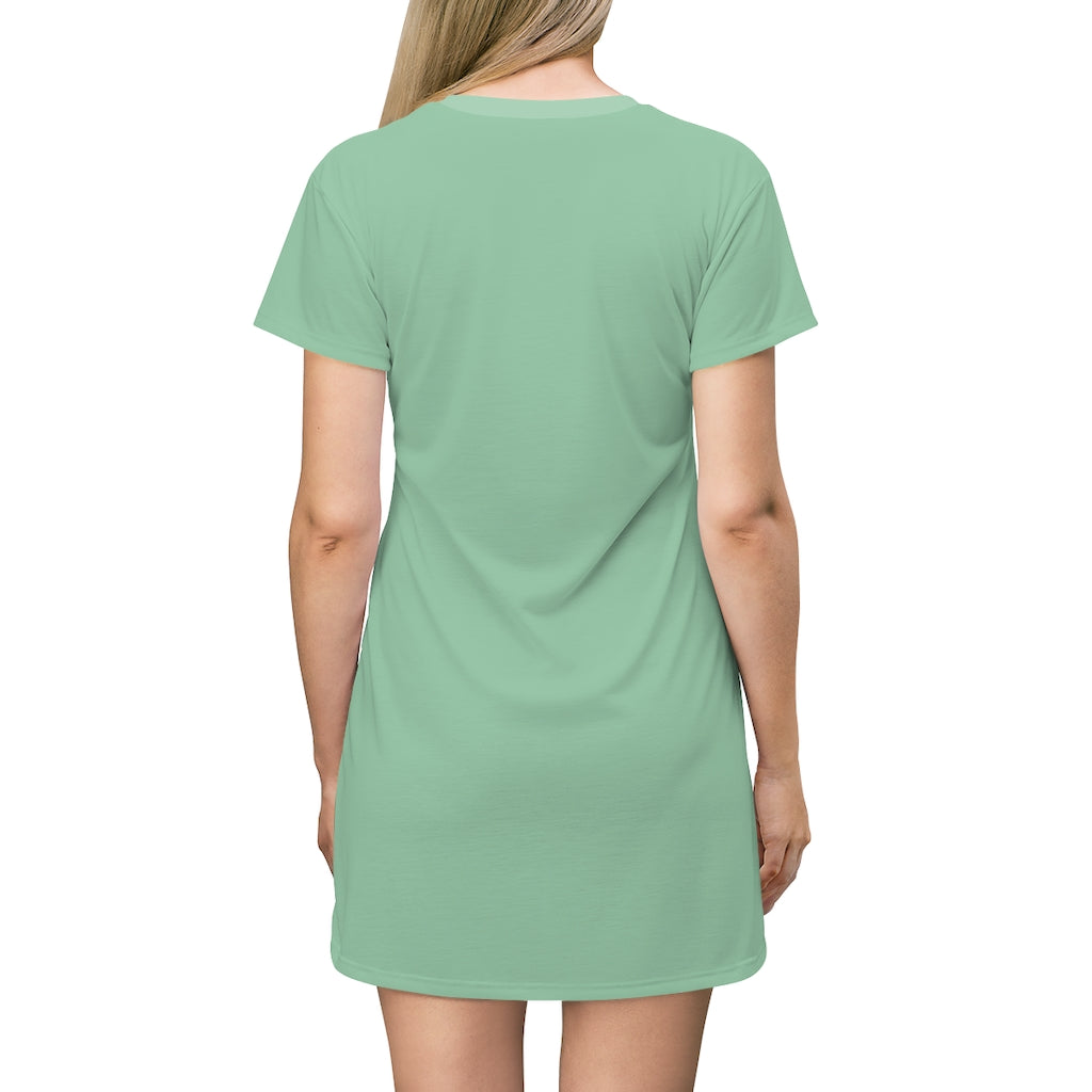 Solid Mint T-shirt Dress