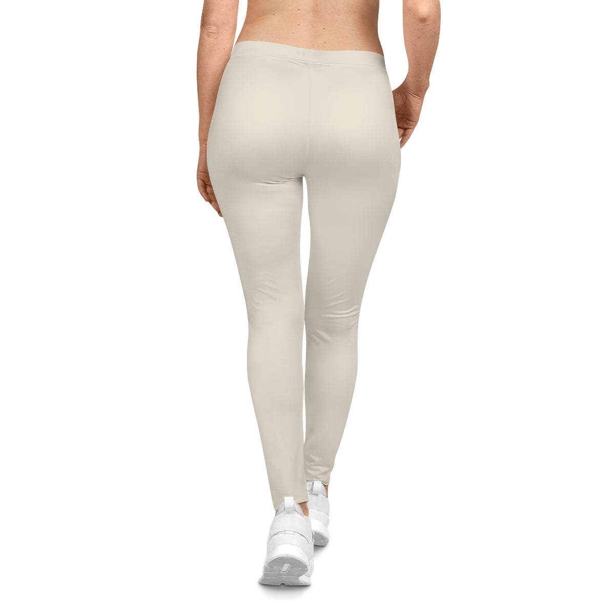 Beige Casual Leggings