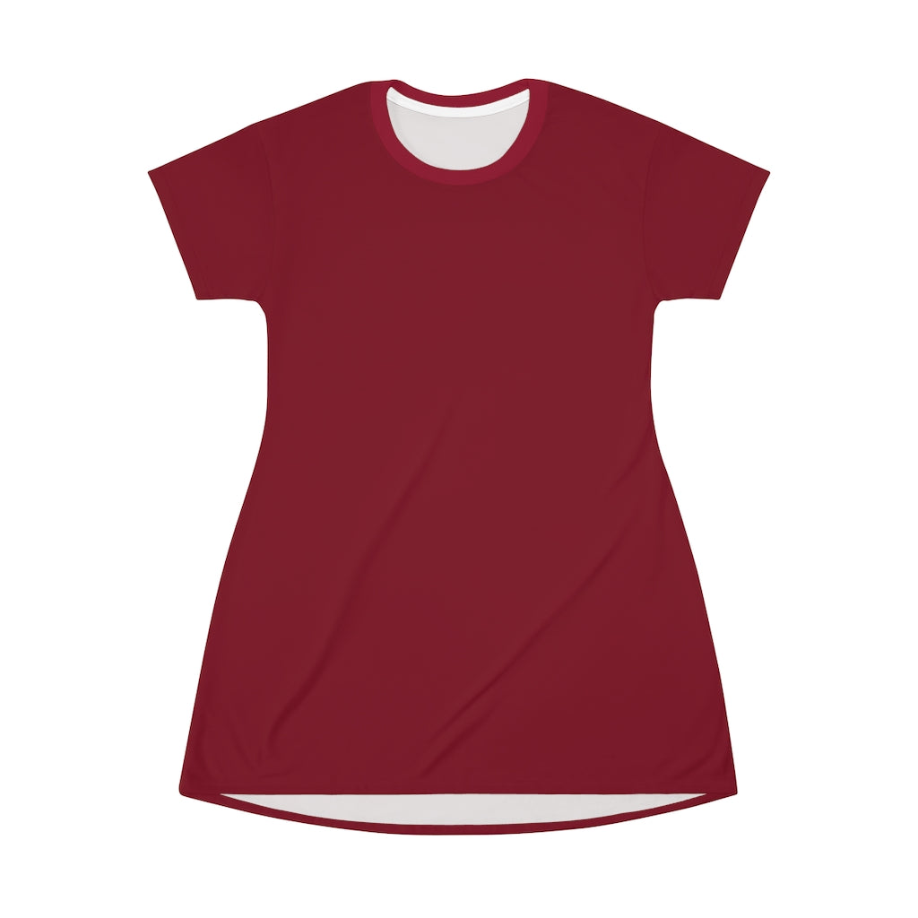 Burgundy T-shirt Dress