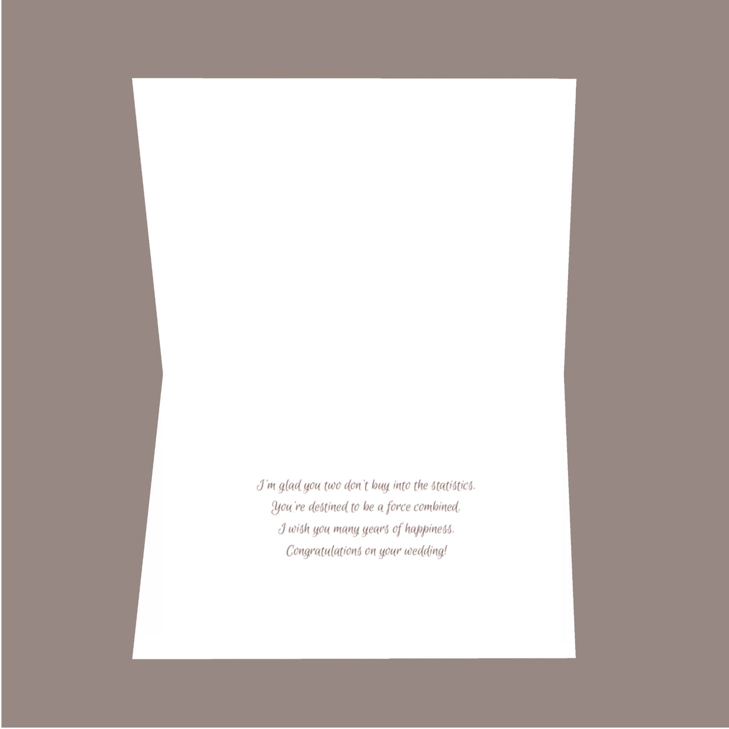 Beating the Odds 8.5x5.5 Open Greeting Card
