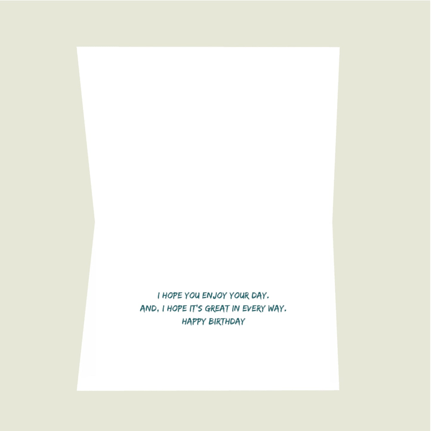 Birthday Wishes to You 8.5x5.5 Open Greeting Card