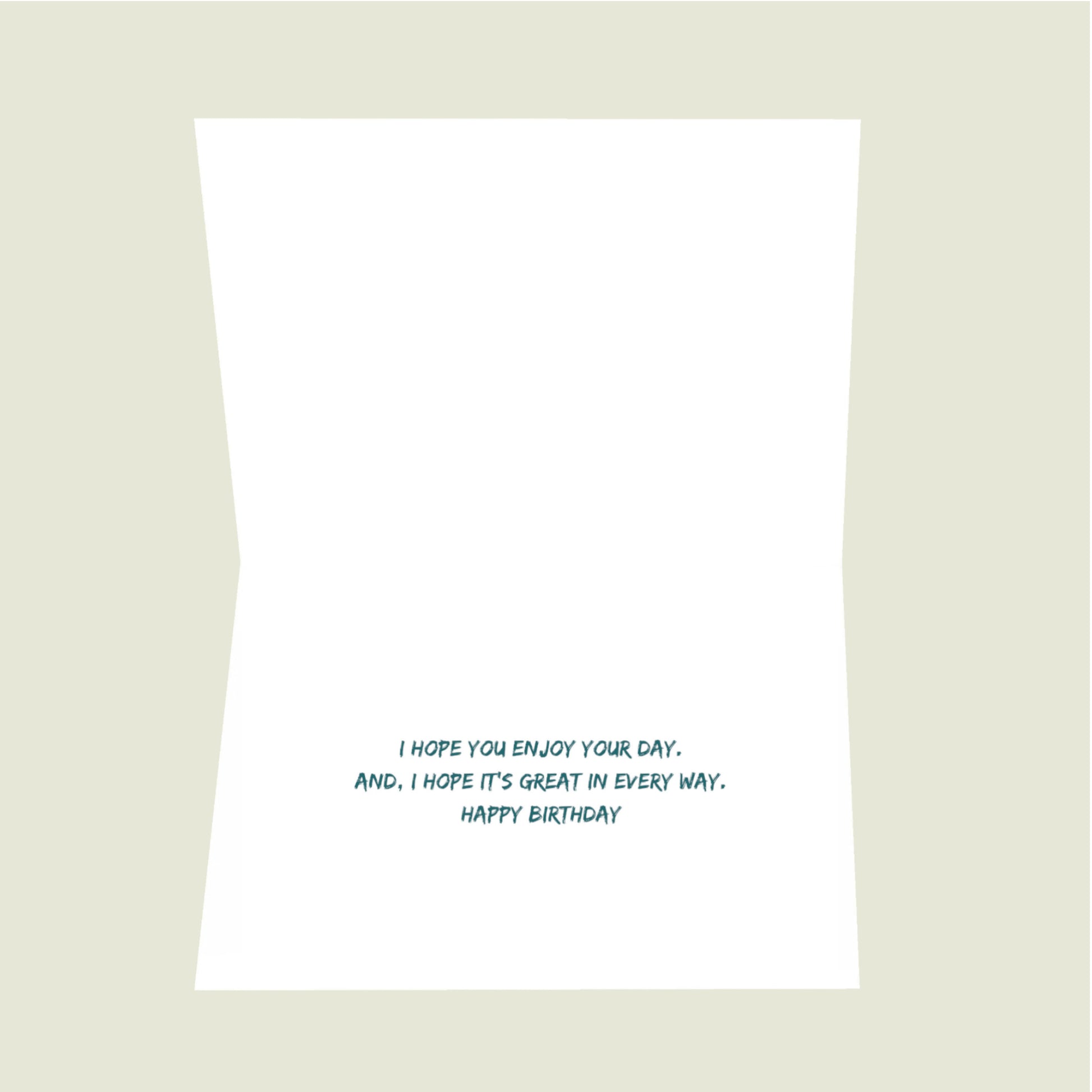 Birthday Wishes to You 8.5x5.5 Open Greeting Card