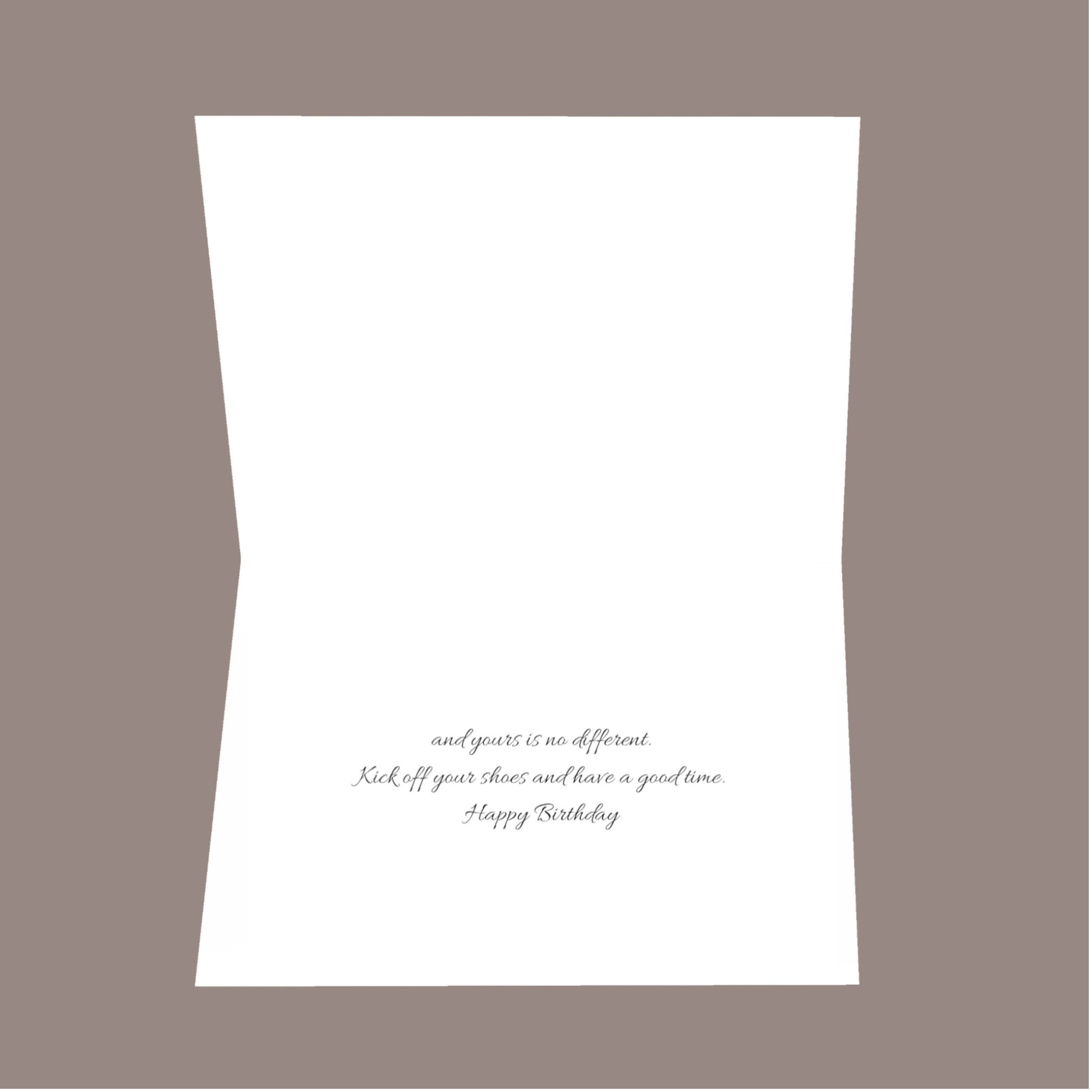 Birthdays are for celebration... 8.5x5.5 Open Greeting Card