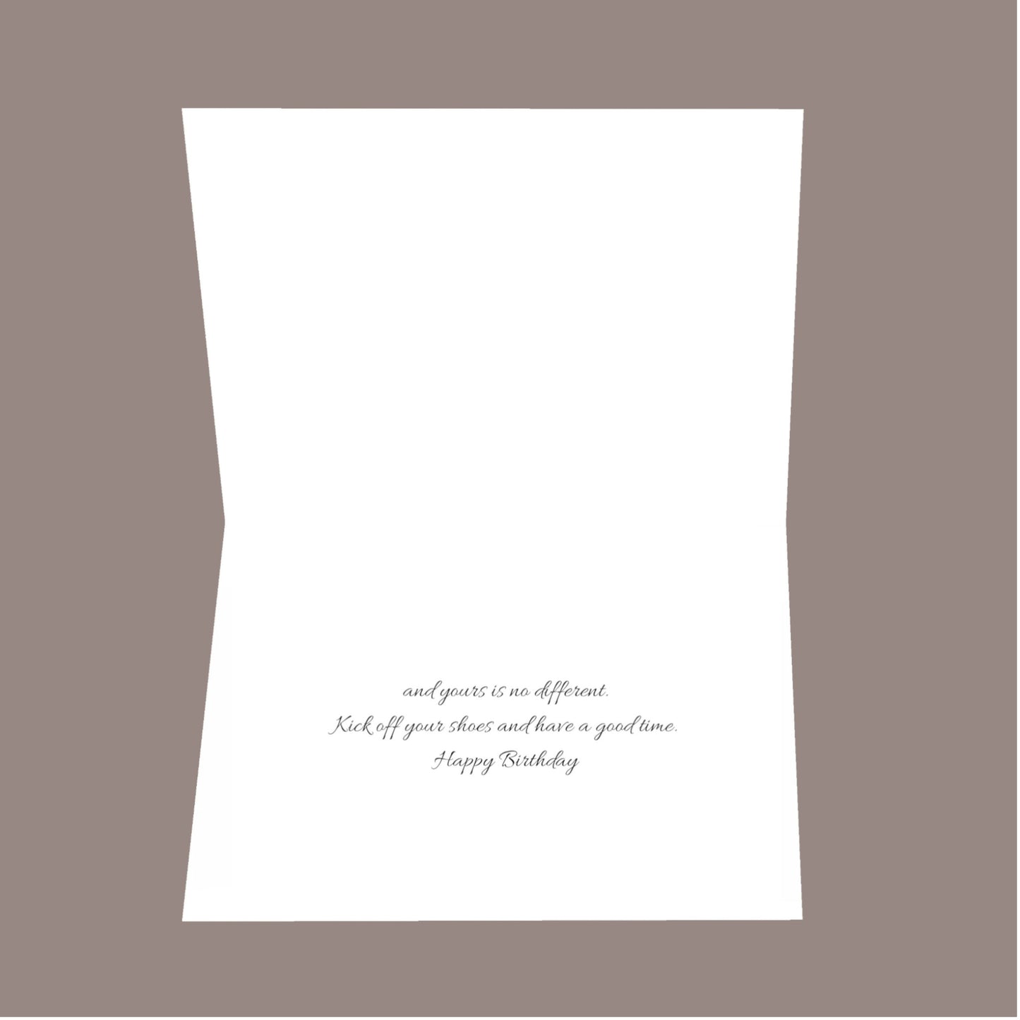 Birthdays are for celebration... 8.5x5.5 Open Greeting Card