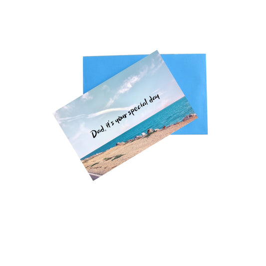 Dad, it's your special day... 8.5x5.5 Greeting Card  and Envelope