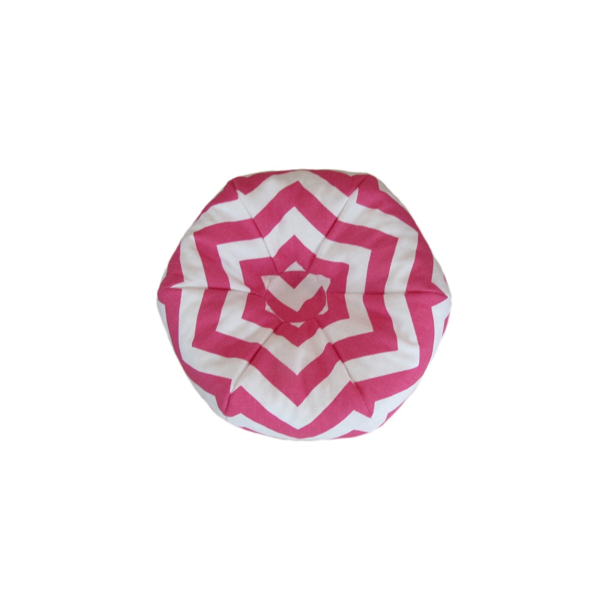Dark Pink Chevron Doll Bean Bag Chair for 18-inch dolls without doll