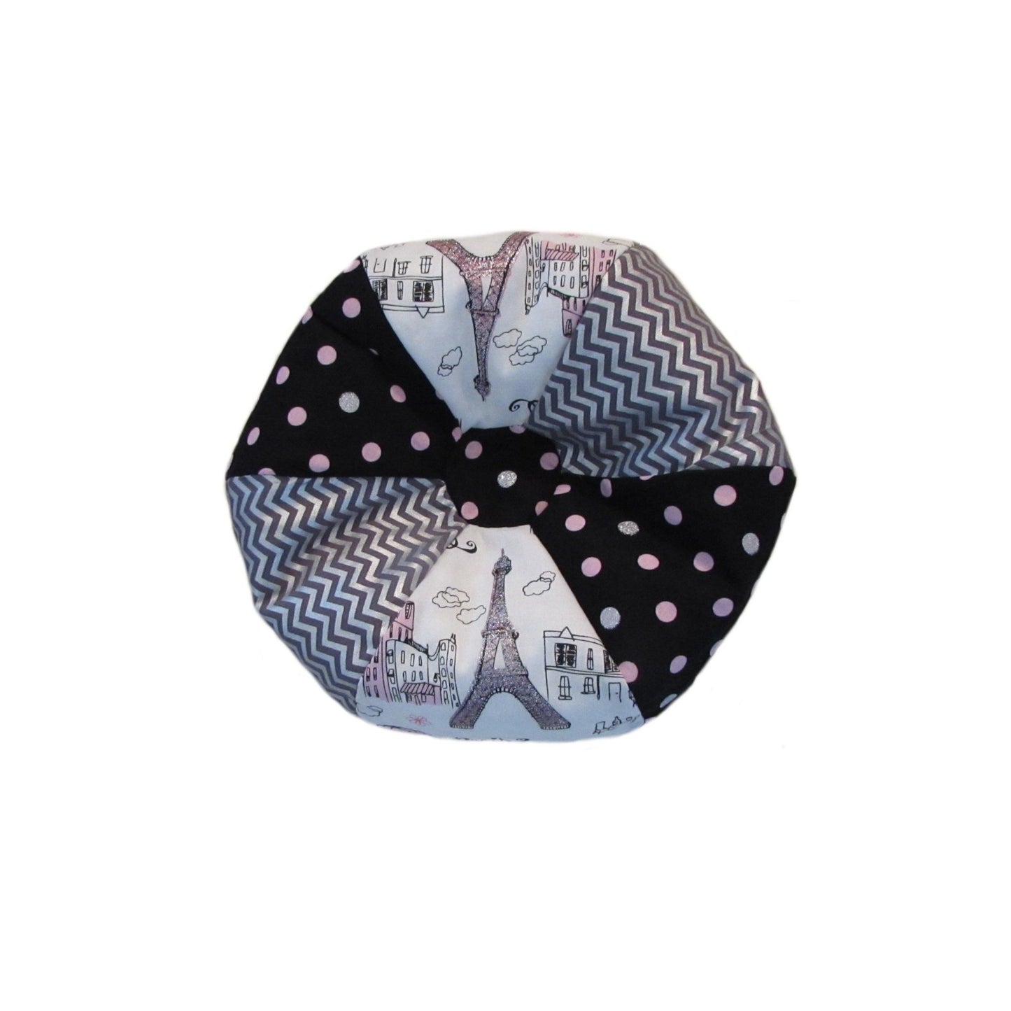 Dots Paris Gray Chevron Doll Bean Bag Chair for 18-inch dolls without doll