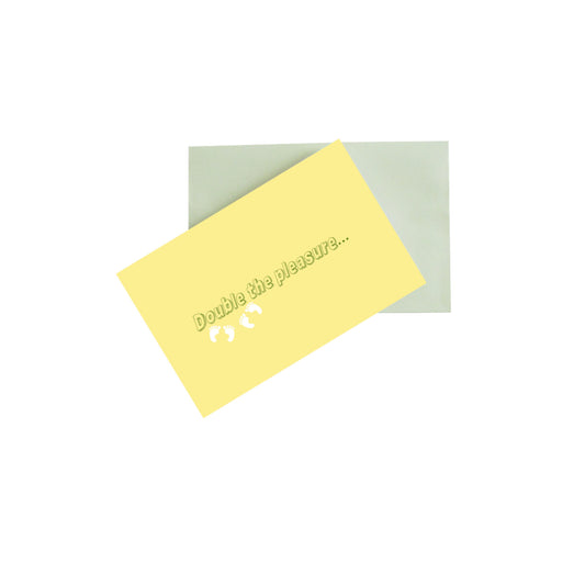 Double the pleasure 8.5x5.5 Greeting Card and Envelope