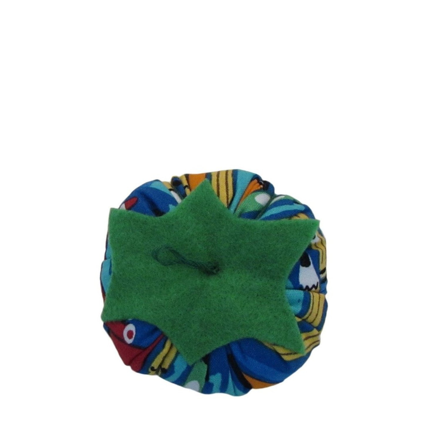 Green Top Pencils Tomato Pincushion top view