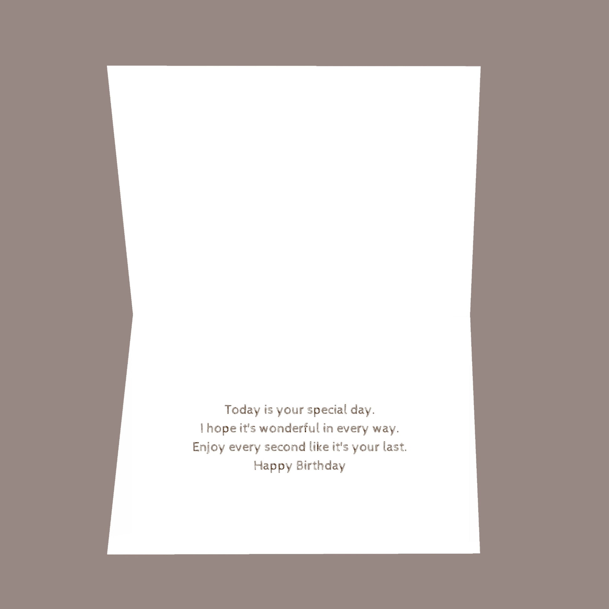 Happy Birthday 8.5x5.5 Open Greeting Card
