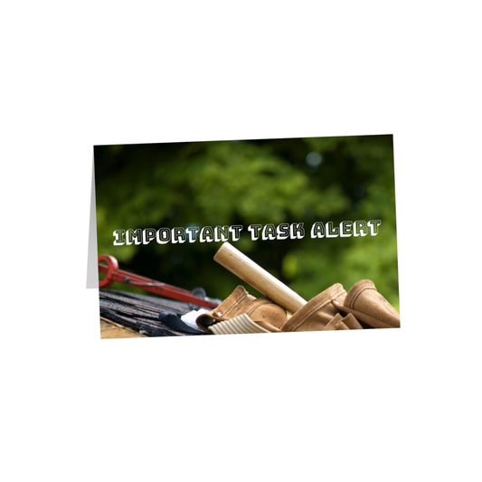 Important Task Alert 8.5x5.5 Greeting Card