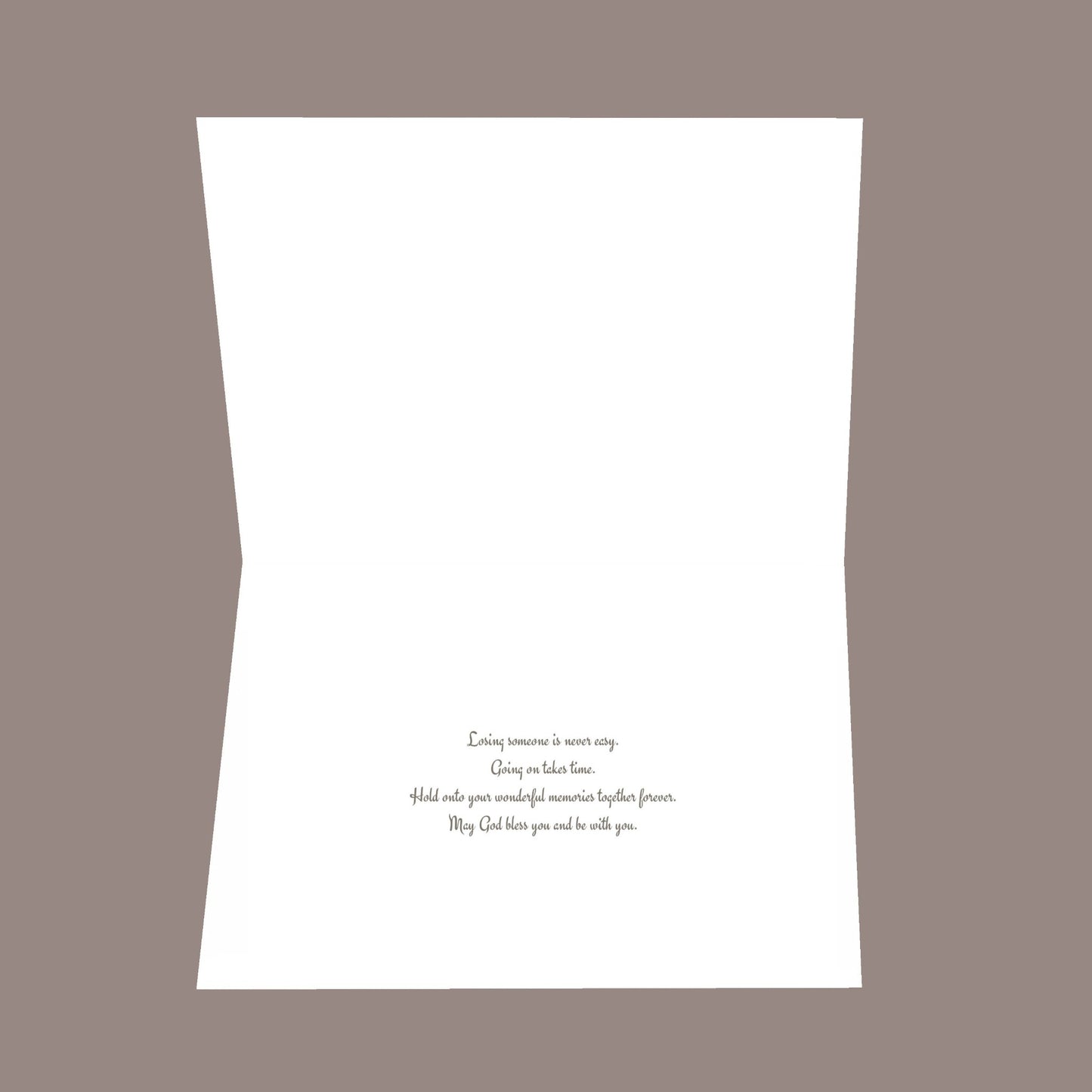 In Your Time of Sorrow 8.5x5.5 Open Greeting Card