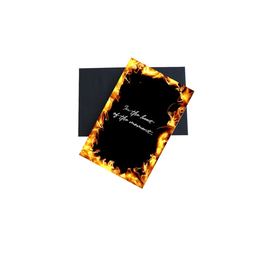 In the heat... 5.5x8.5 Portrait Greeting Card Front with Black Envelope