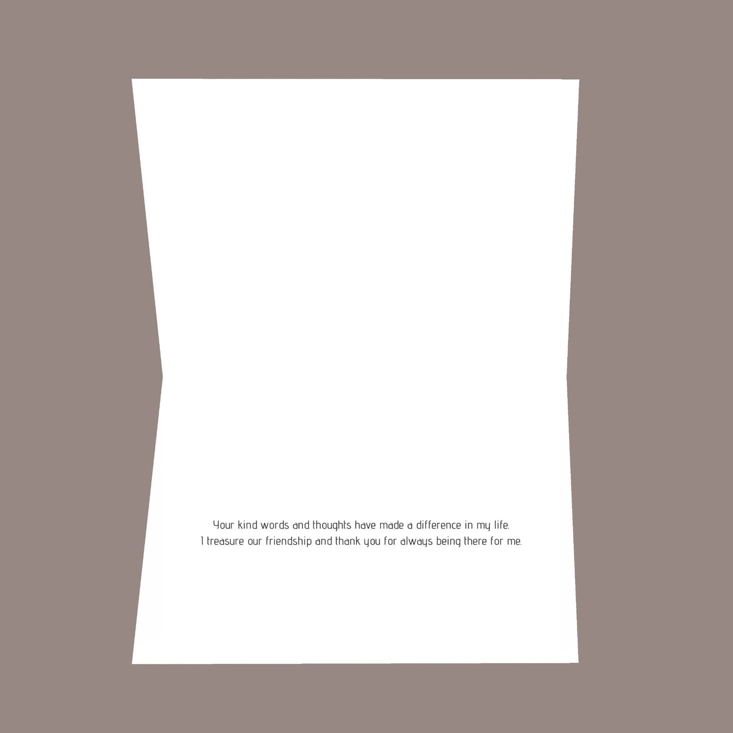 Just a few words 8.5x5.5 Open Greeting Card