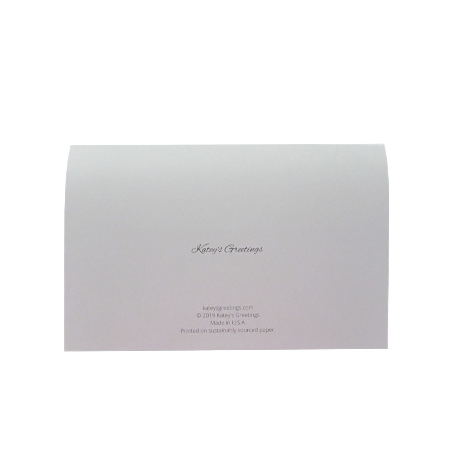 Sealed With a Kiss 8.5x5.5 Back of Greeting Card