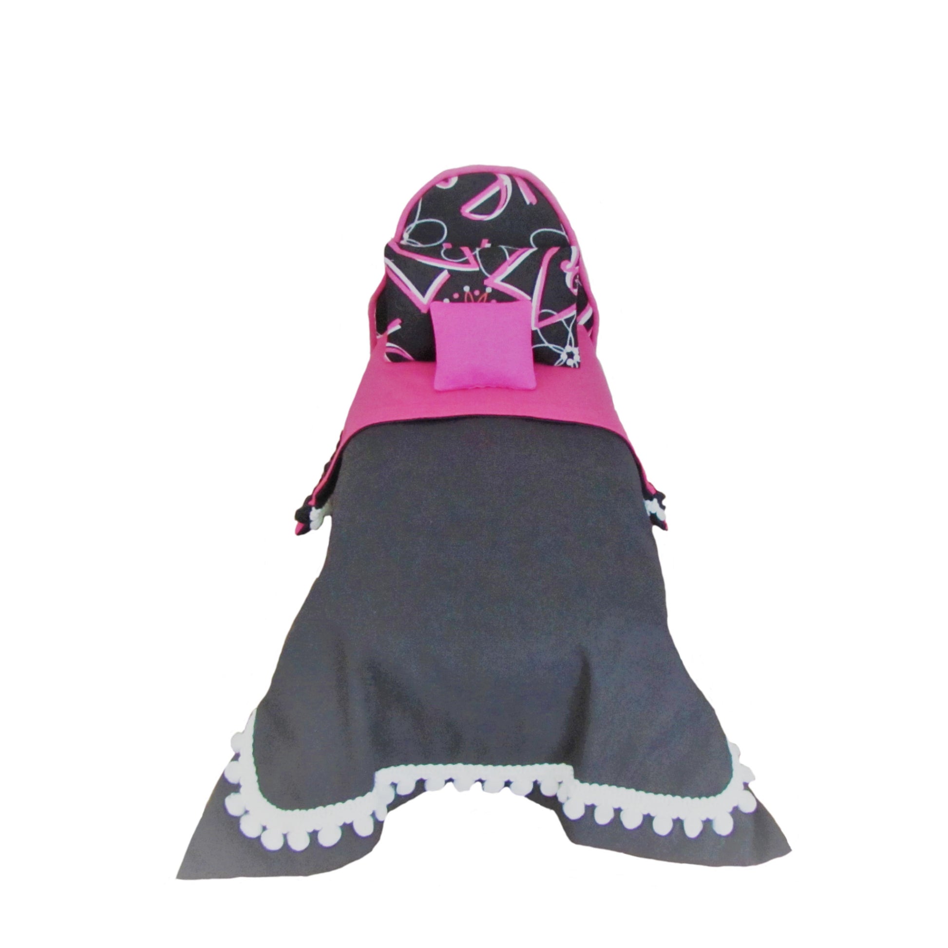 Love Doll Bed and Black Doll Bedding for 6.5-inch dolls