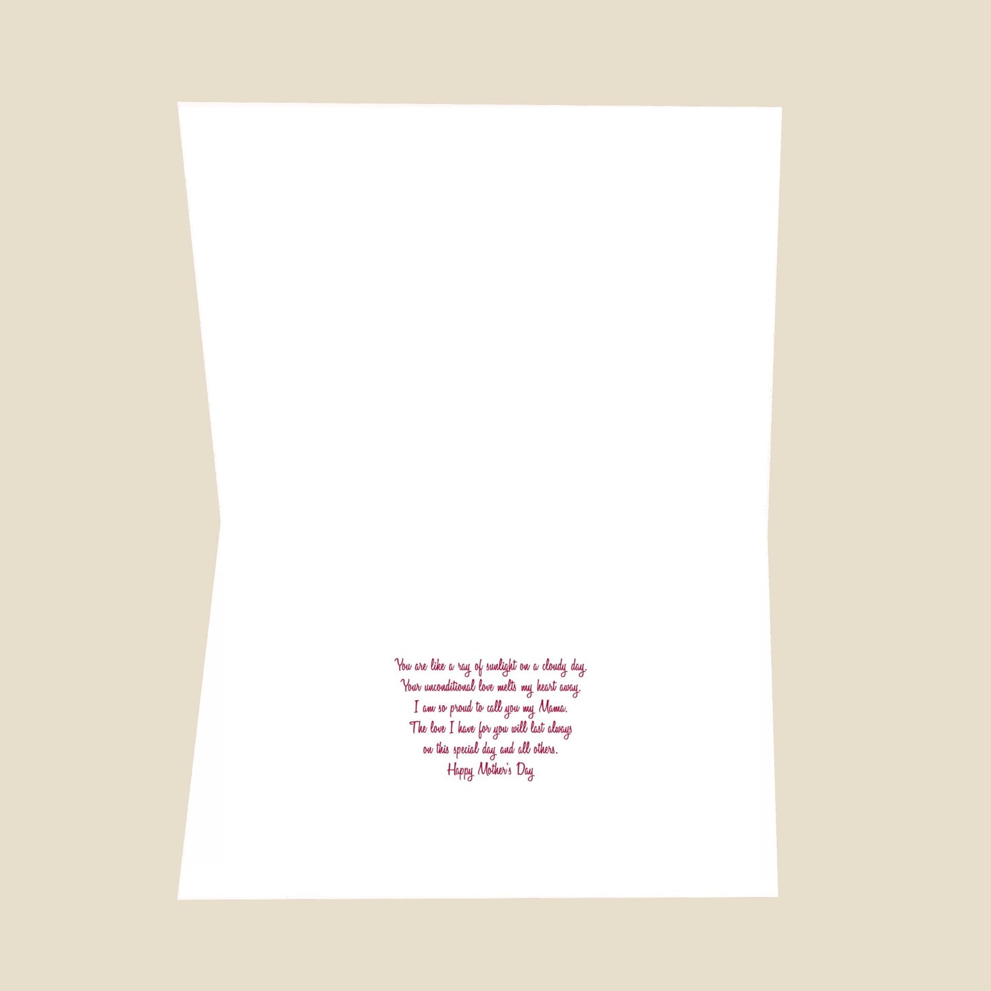 Mama 8.5x5.5 Open Greeting Card