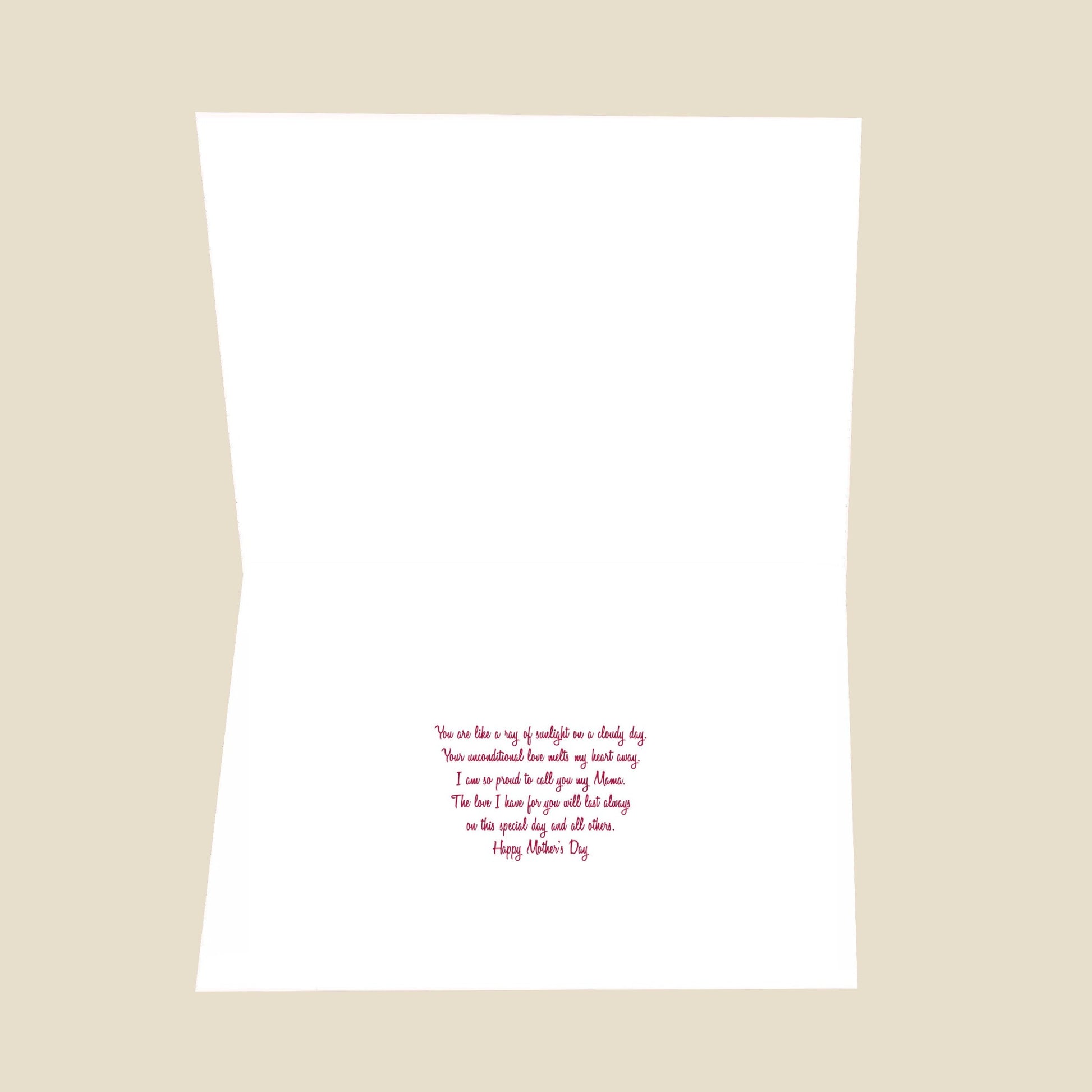Mama 8.5x5.5 Open Greeting Card