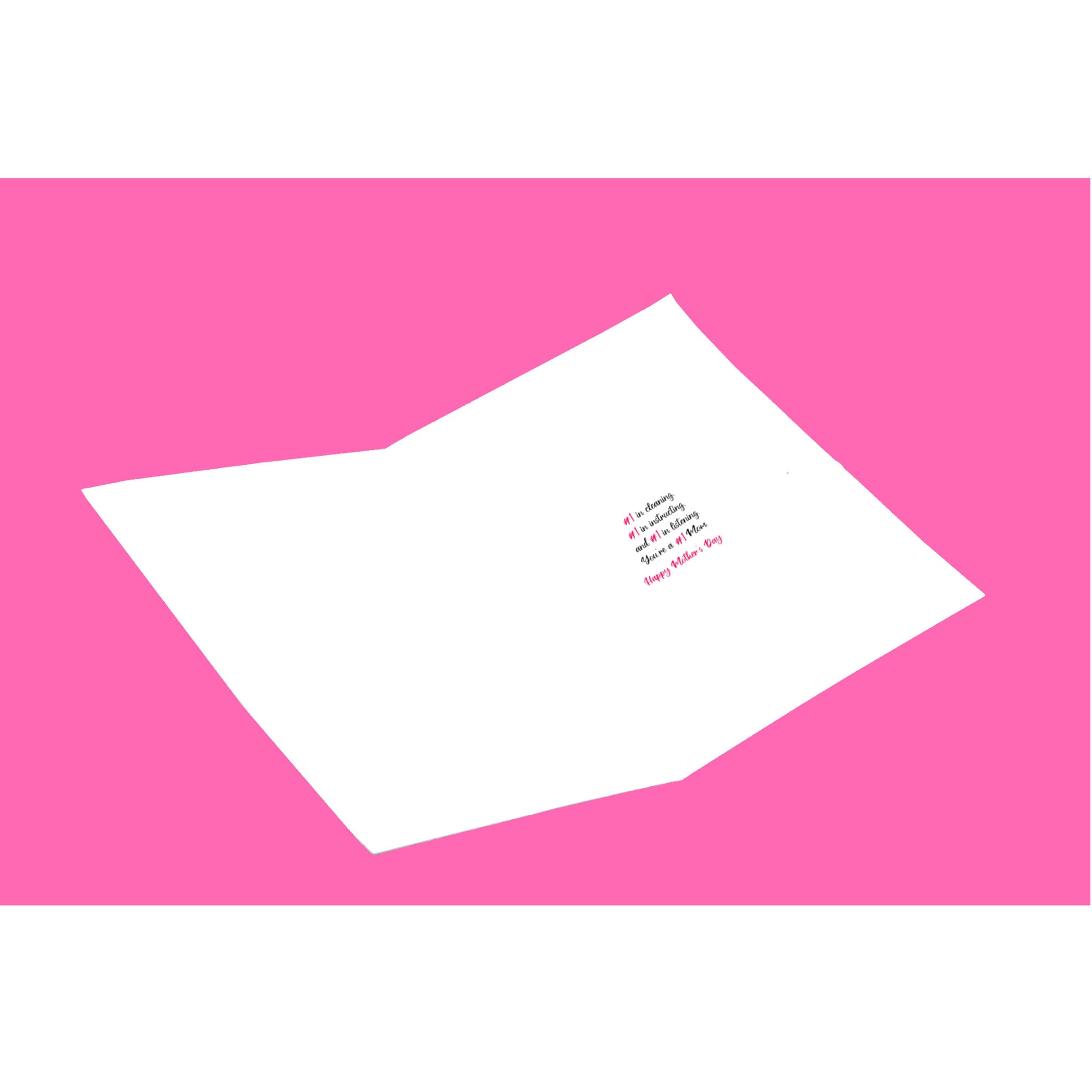 Mom, you're number one 5.5x8.5 Open Greeting Card