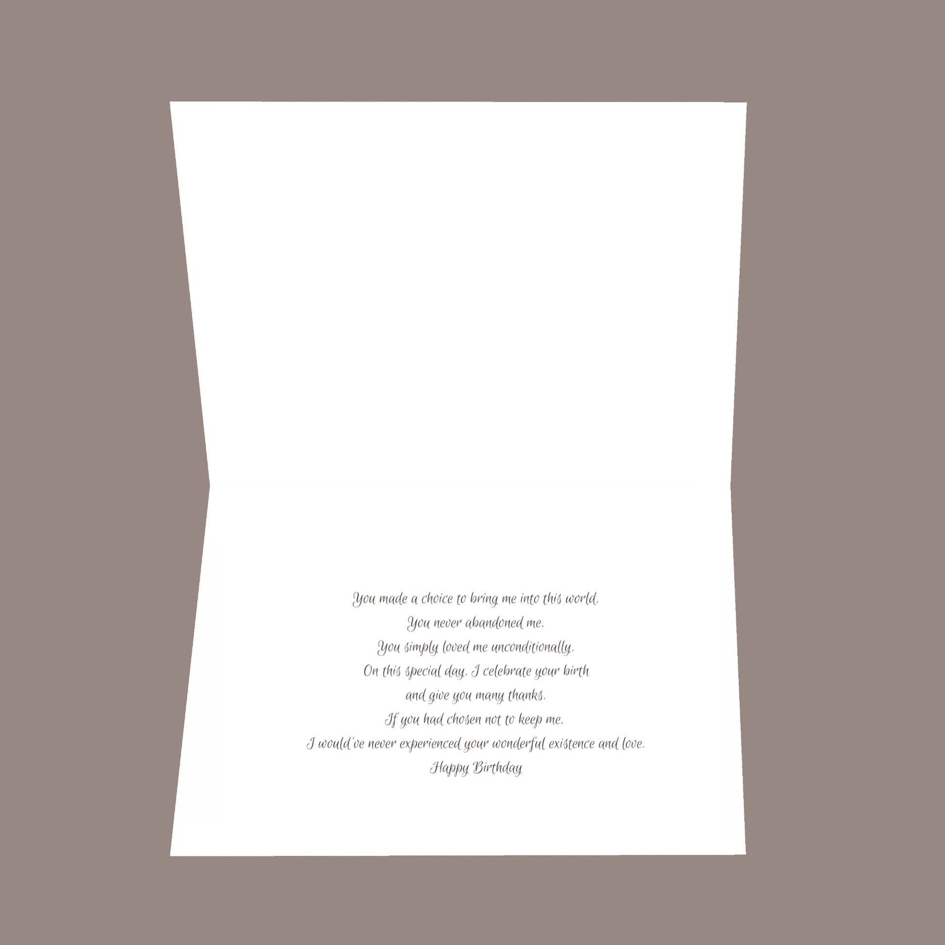 Momma, choices are what we must make... 8.5x5.5 Open Greeting Card