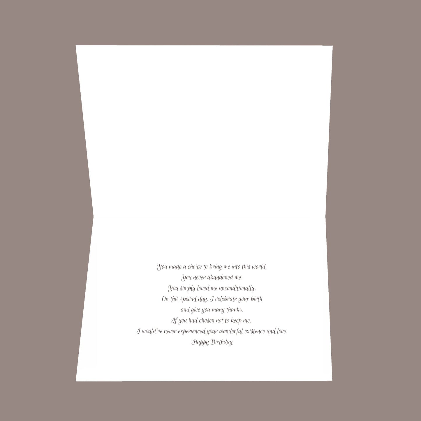 Momma, choices are what we must make... 8.5x5.5 Open Greeting Card
