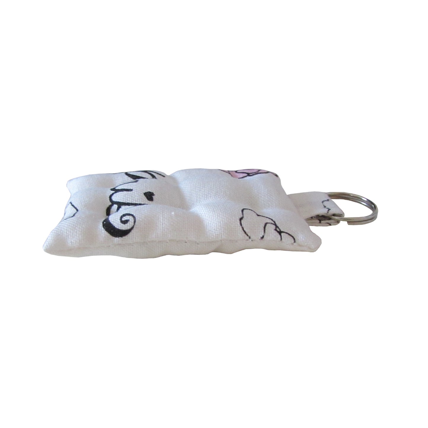 Paris Print Mattress Key Chain Side view